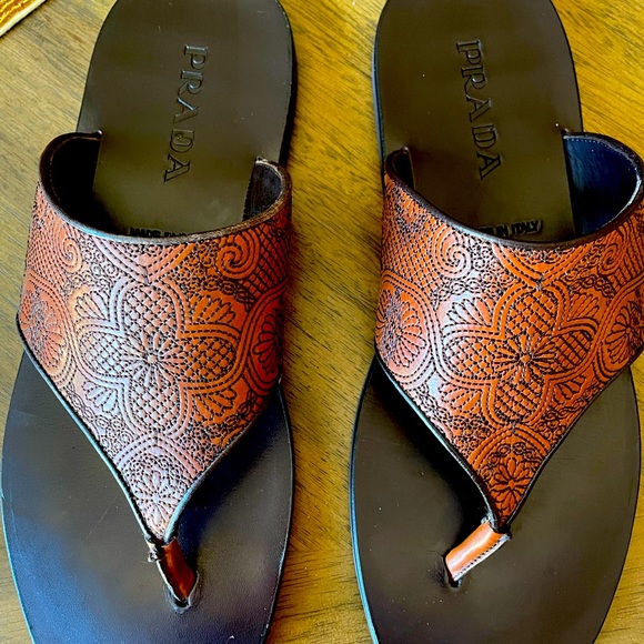 Prada Shoes Prada Mens Sandals Eur Us 11 Excellent Condition Poshmark